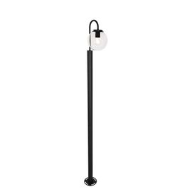 Lampadaire Noire Moderne Avec Verre Clair 200 Cm Ip44