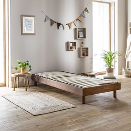 Sommier Kit En Bois Massif 13 Cm Noisette 90x190