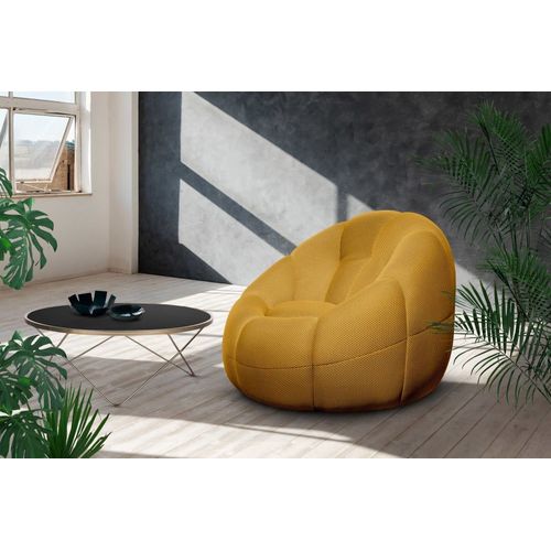 Fauteuil Tissu Jaune