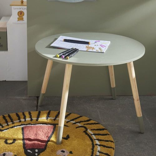 Table Ronde Enfant Bois 60x60x43 Cm