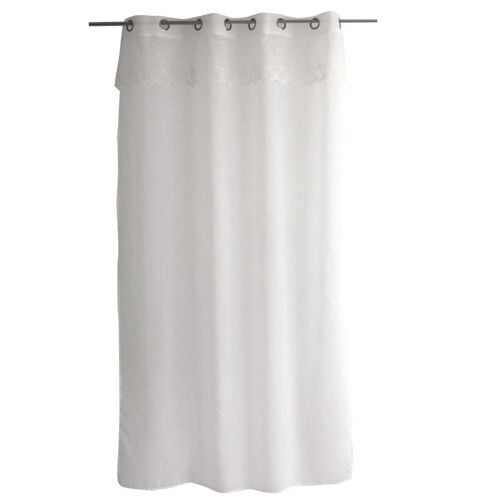 Voilage Avec Motif Brodé Blanc 140 X 240 Cm