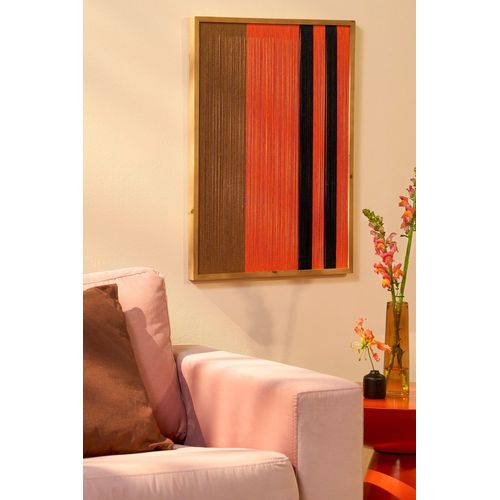 Décoration Murale En Coton Orange 50x70