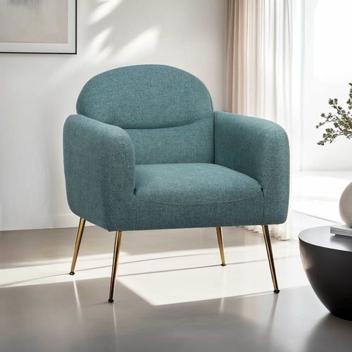 Fauteuil Relax En Acier Et Tissu Bleu