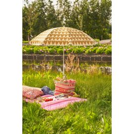 Parasol De Plage Avec Des C?urs En Polyester Marron D160