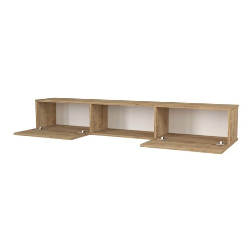 Meuble Tv Suspendu Rangement Beige 180 X 31 X 29.5 Cm
