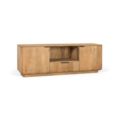 Meuble Tv En Bois De Manguier Avec Coins Arrondis