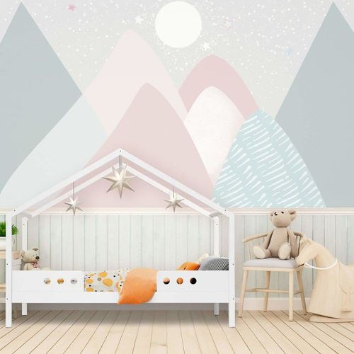 Lit Pour Enfants 160x80 Cm En Bois De Pin Blanc