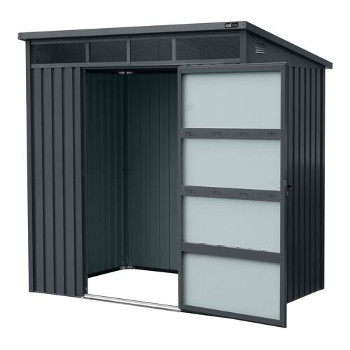 Abri De Jardin En Métal, Anthracite, 82 Kg, 132 X 192 X 201 Cm