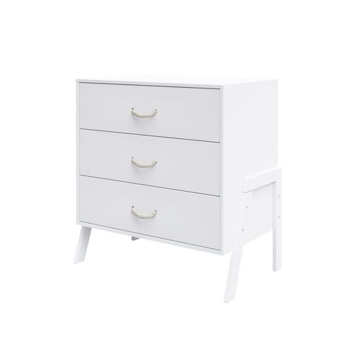 Commode À Langer 3 Tiroirs - Table À Langer Amovible Et Matelas