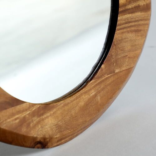 Miroir en bois de mangue marron 50x2x44 cm