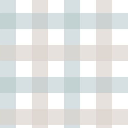 Papier peint enfant carreaux Provence beige bleu 100x280cm
