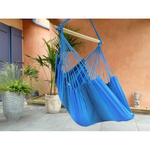 Hamac Chaise Xl Coton Bleu