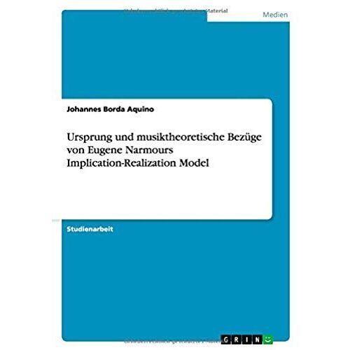 Ursprung Und Musiktheoretische Bezüge Von Eugene Narmours Implication-Realization Model