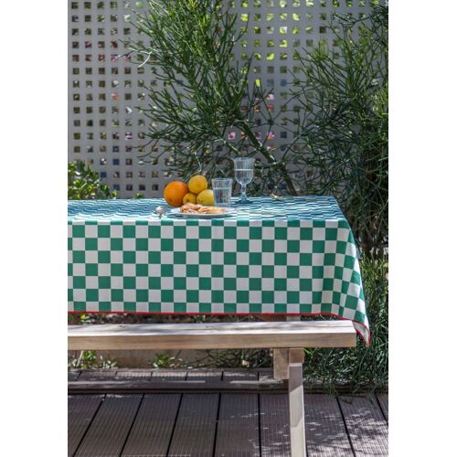 Nappe Vert Et Blanc À Carreaux