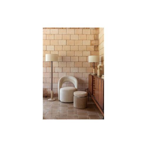 Fauteuil Design En Tissu Blanc