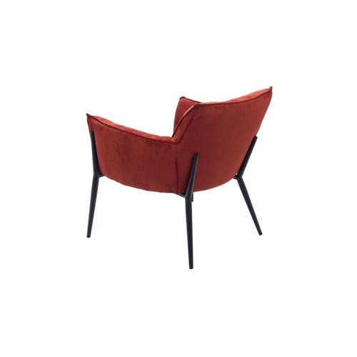 Fauteuil De Salon En Velours Chenille Rouge