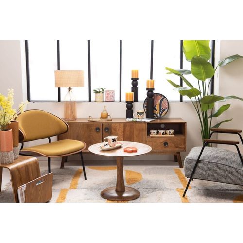 Meuble Tv En Manguier 2 Portes 1 Tiroir L150