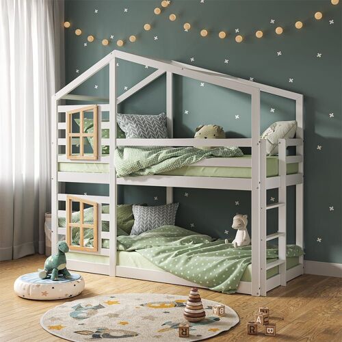 Lit superposé , Blanc 208 x 195cm