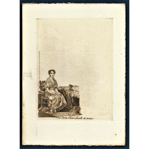 Carte Double La Vertue Chancelante ( De Greuse) / Non Carte Postale