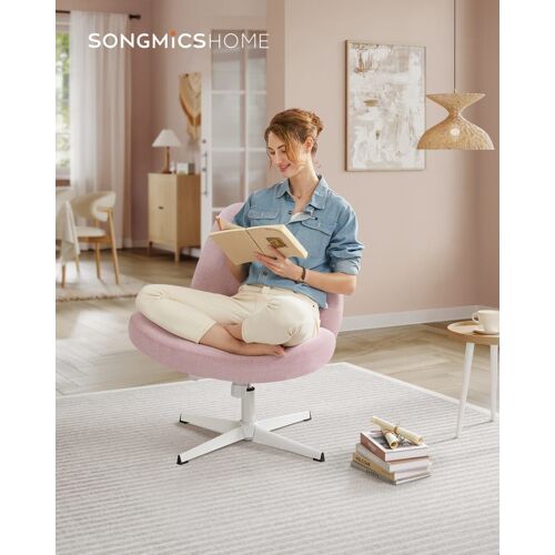 Chaise de bureau hauteur réglable siège pivotant rose bonbon