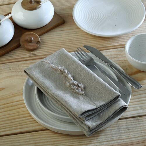 Serviette De Table (X4) Toile De Coton Naturel 45x45