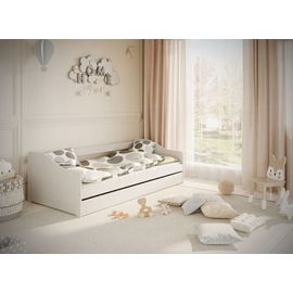 Lit Gigogne 90x200 Blanc