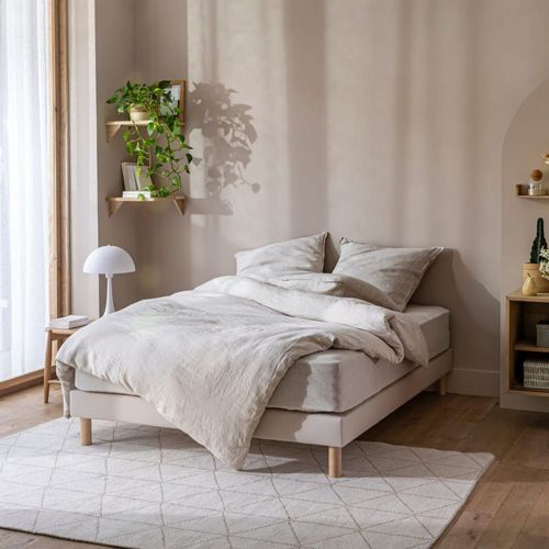 Cache Sommier Coton Jersey Beige 70x190