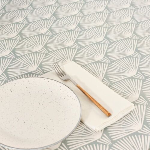 Nappe Anti-Taches En Coton Bleu 300x100 Cm