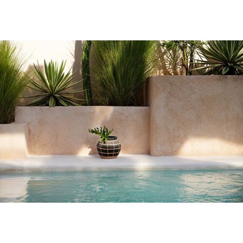 Vase en terre cuite noire naturel h19