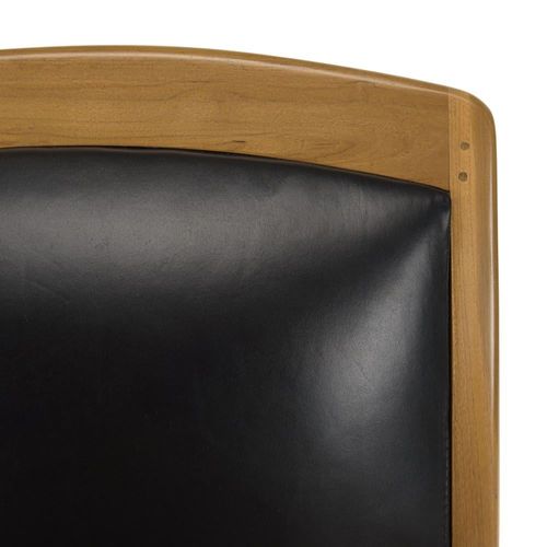 Fauteuil En Teck Et Cuir Noir
