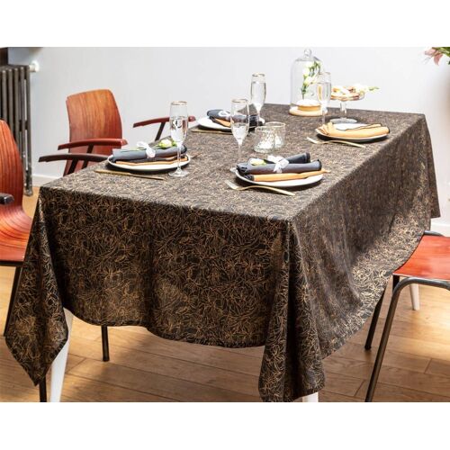 Nappe Ronde D.150 Noire En Coton