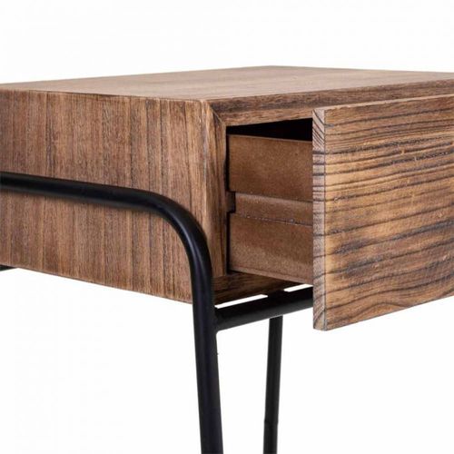 Table De Chevet Marron 43.5x32x73h