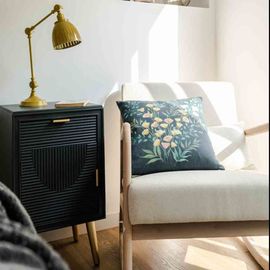 Table De Chevet En Gris Foncé 39,5x36x70,5h