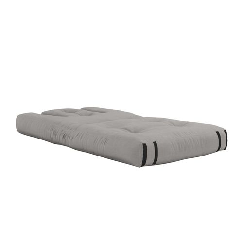 Matelas 90x200 et fauteuil futon gris 2 en 1