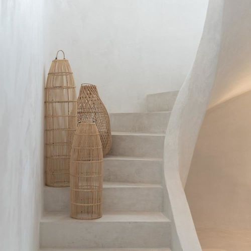 Suspension En Rotin H90cm Beige