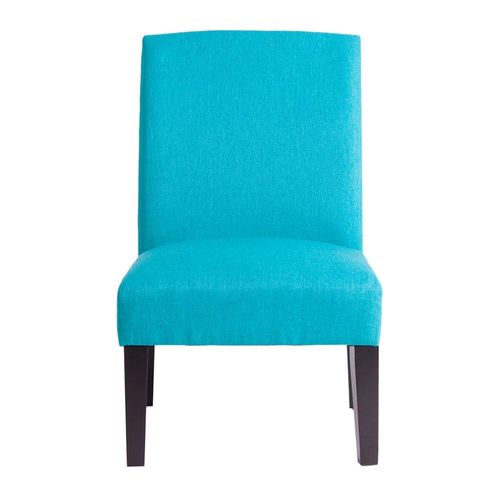 Fauteuil Crapaud En Polyester Turquoise 55x77x92 Cm