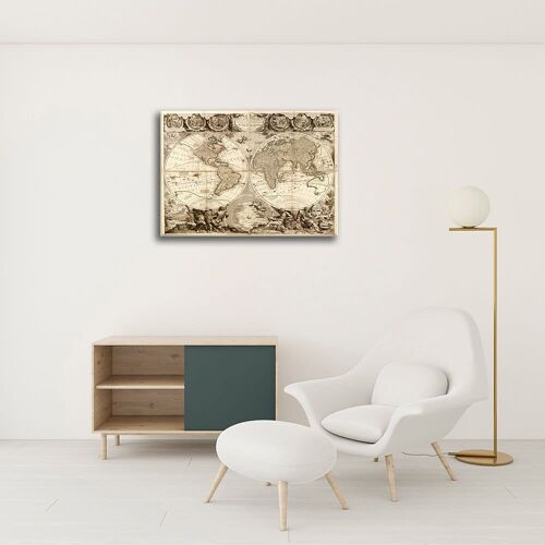 Tableau cartographie ancienne carte No. 63 80x100cm