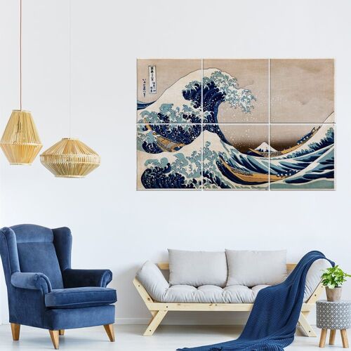 Tableau La Grande Vague De Kanagawa - Katsushika Hokusai 100x150cm