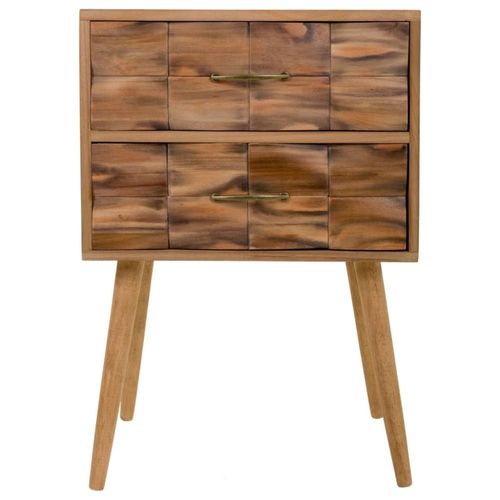 Table De Chevet En Bois Marron 50x38x73h