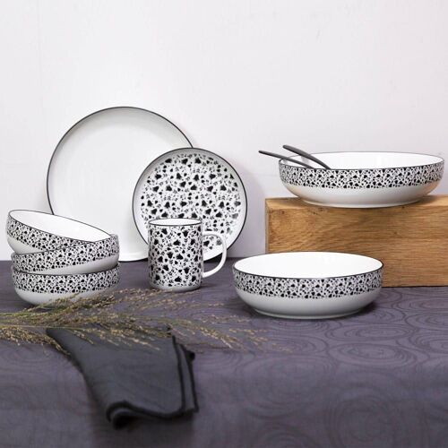 Lot De 4 Assiettes Creuses En Céramique Blanc