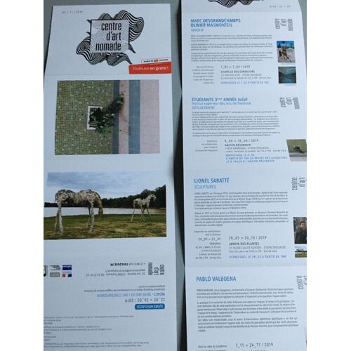Dépliant 6 Feuillets : Centre D Art Nomade, Toulouse, 2019 (Feuillet : Format Carte Postale) (Expositions-Créations)