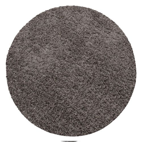 Tapis Uni Rond Taupe 200x200cm