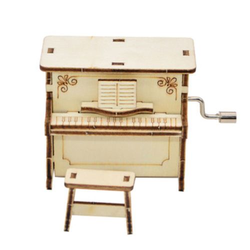 Cadeau D'anniversaire Durable Son Portable Bureau Maison En Bois Instrument De Musique Piano Forme Bureau Ornement Boîte À Musique