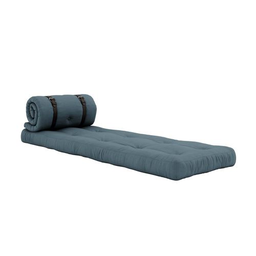 Matelas futon pouf 2 en 1 bleu marine 70x200