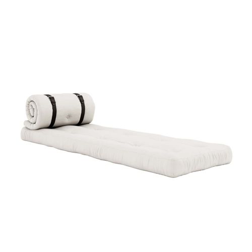 Matelas futon pouf 2 en 1 écru 70x200