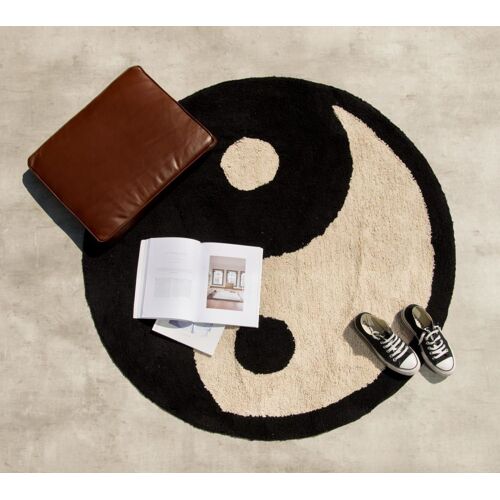 Tapis En Coton Imprimé Ying Yang 140