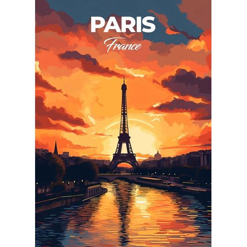 Canevas imprimer Impression de voyage à Paris=1387 Impression sur toile DIY installer 40x50cm
