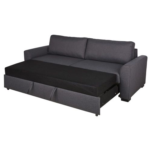 Canapé Convertible 3/4 Places Gris Foncé