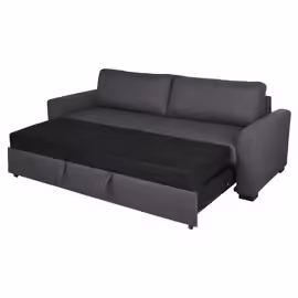 Canapé Convertible 3/4 Places Gris Foncé