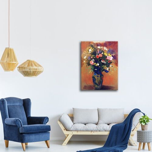 Tableau impression sur toile - Vase de Fleurs Odilon Redon 50x70cm